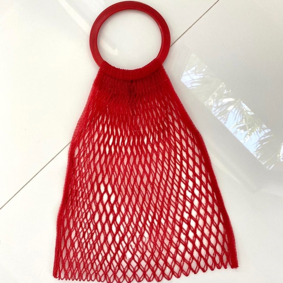 Vintage sheer red handbag - Picture 1 of 2